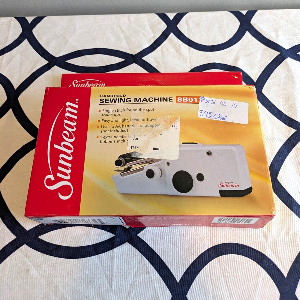 Sunbeam SB011 Handheld Battery Sewing Machine, Portable Travel